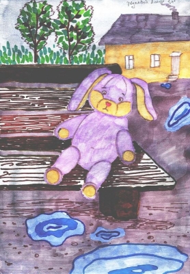 Жукова Алина_12 лет, А.Л. Барто, иллюстрация к стихотворению "Зайка"