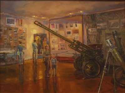 Топорова Л.С., "В зале боевой славы", холст, масло, 60х80