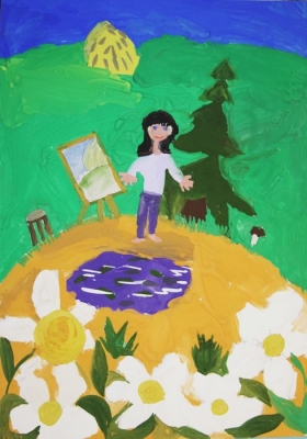 Сошникова Полина, 7 лет , "Я художник"