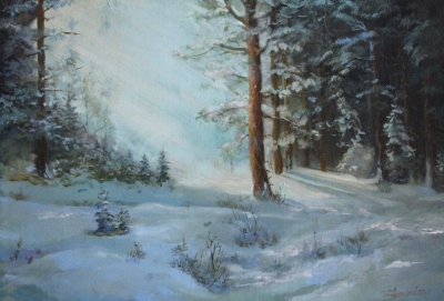 Ивойлов С.П., "Зимнее утро", 2012 г., х.м.
