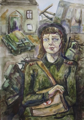 Чепрунова Полина, 16 лет, Медсестра, бумага акварель