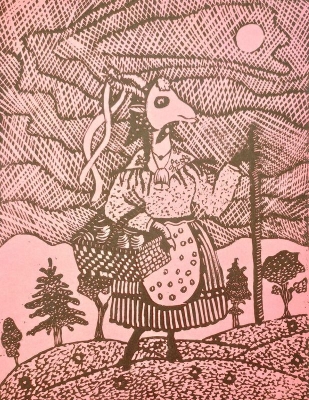 Свешникова Алина, 15 лет, иллюстрация к сказке "Волк и семеро козлят"